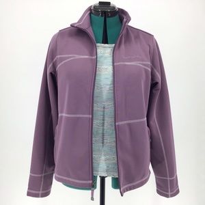 Wind River Mock Neck Zippered Plum Jacket Medium